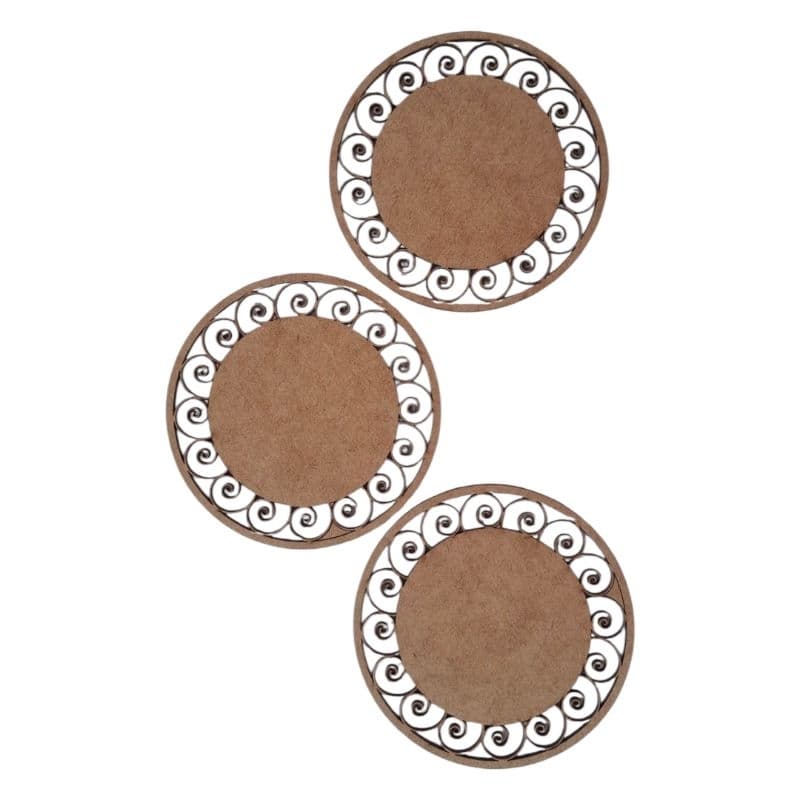 Kit 10 Mandalas Decorativas MDF 10cm Vazadas Corte Laser – Para Pintura e Decoração