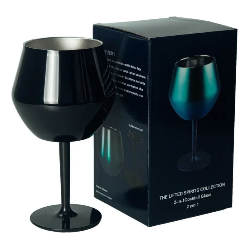 Taça Térmica Copo Para Drink Coquetel 2 Em 1 Em Aço Inox