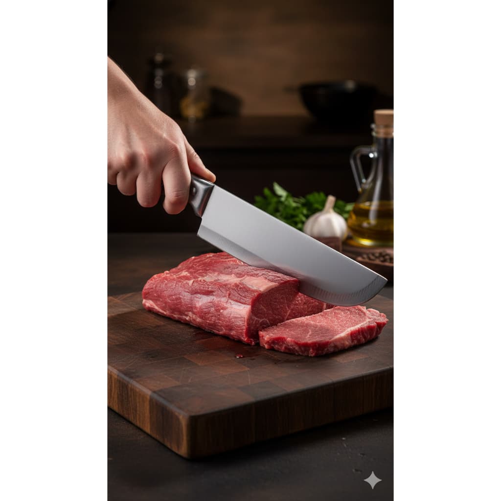 Faca Chef TOP Casa Full Steel 7" – Aço Inoxidável Monobloco 30cm
