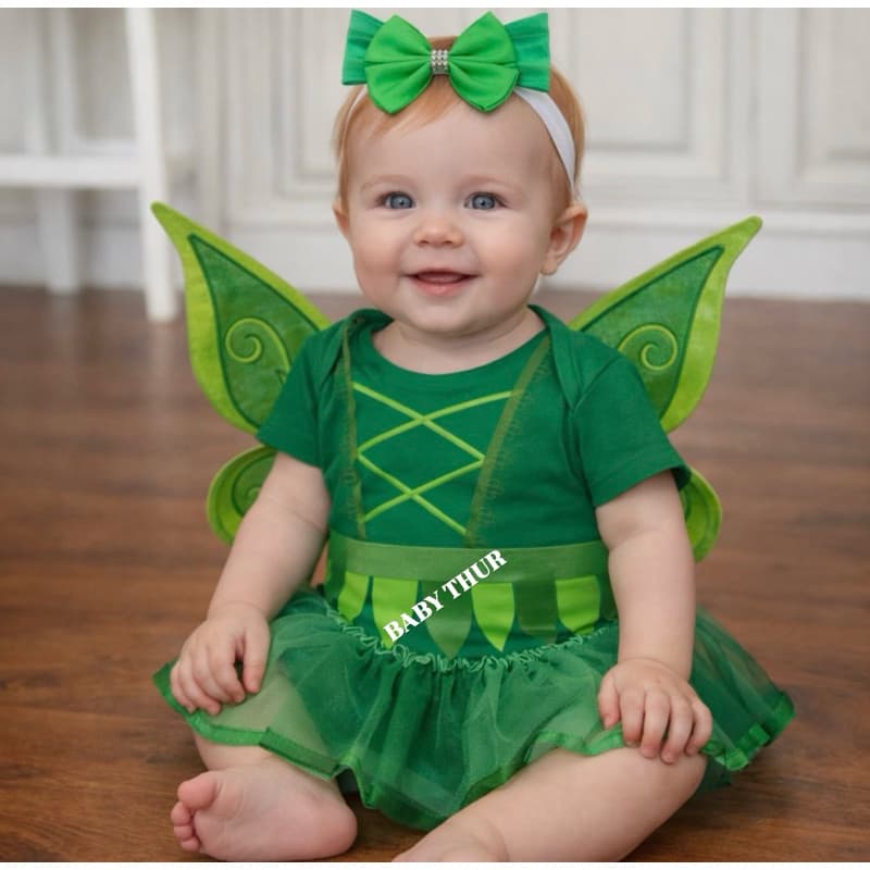 Body Sininho Fada Menina Infantil Bebe Fantasia Temático Mesversário