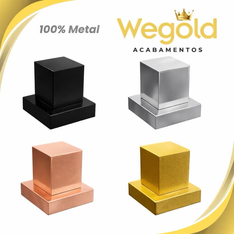 Acabamento Para Registro De Chuveiro - Padrão Deca/ Dourado/Preto/Cromado/Rose Gold