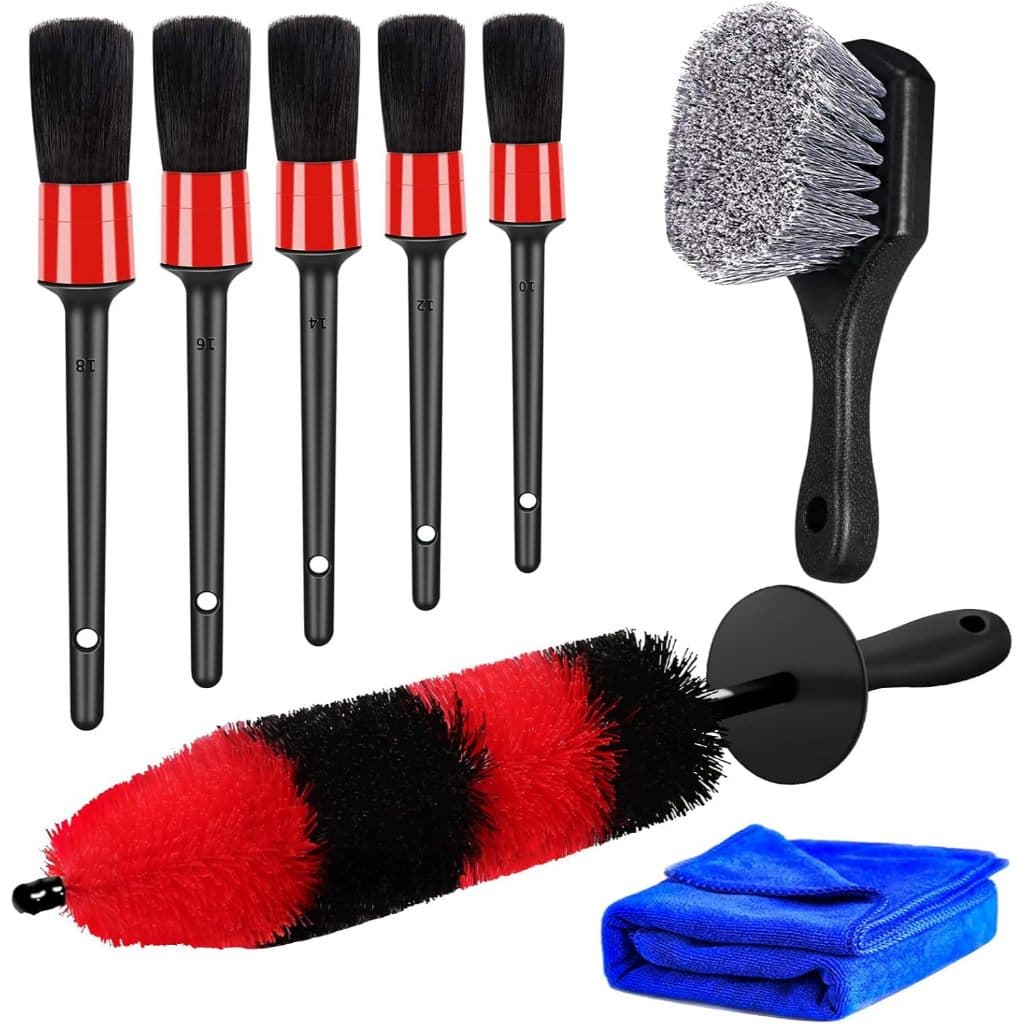 Kit 8 Pecas Limpeza Pesada De Escovas Para Rodas De Carro Para Pneus
