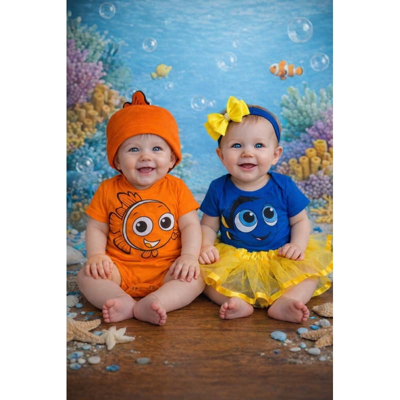 Body Temático Procurando Nemo e Procurando Dory, Com Opções Variadas, Mesversário Fantasia.
