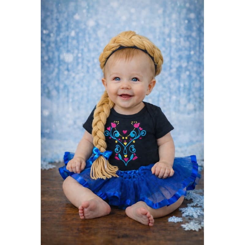 Body Bebê Temático Menina Fantasia Infantil Mesversario | Anna Frozen