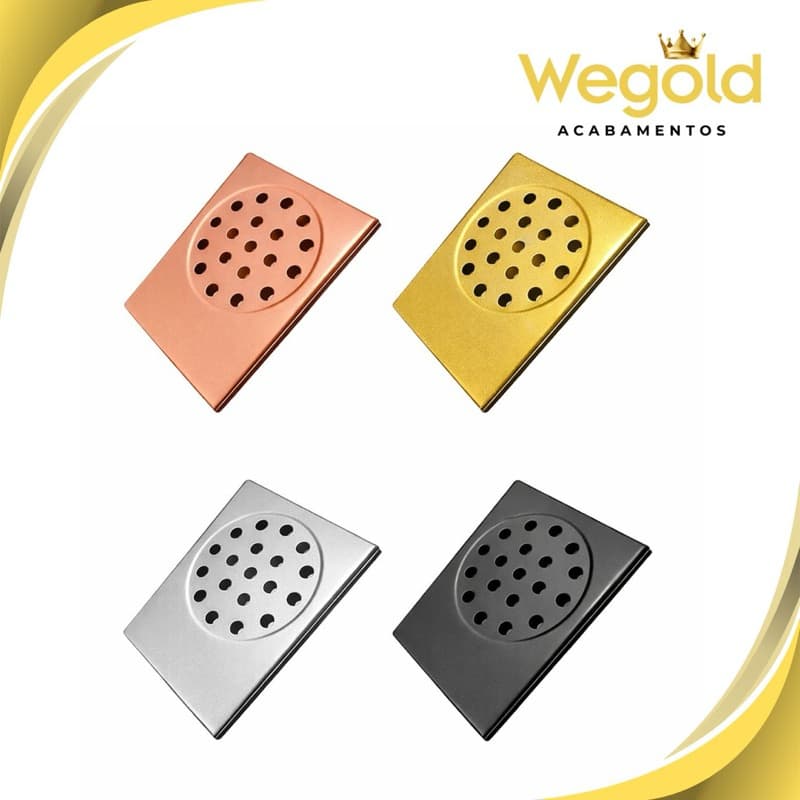 Ralo Pratic Para Escoamento de Água Box do Banheiro Rose/Dourado/Cromado ou Preto
