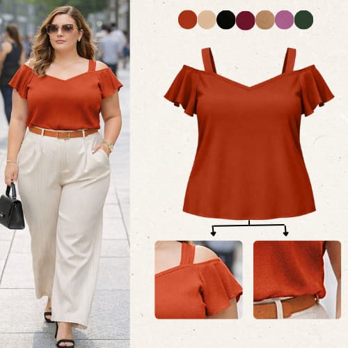 BLUSA PLUS SIZE FEMININA COM ALÇA SOCIAL ELEGANTE MODA EVANGÉLICA BLUSAS FEMININAS CASUAL BLOGUEIRA SOLTINHA GRANDE LUXO