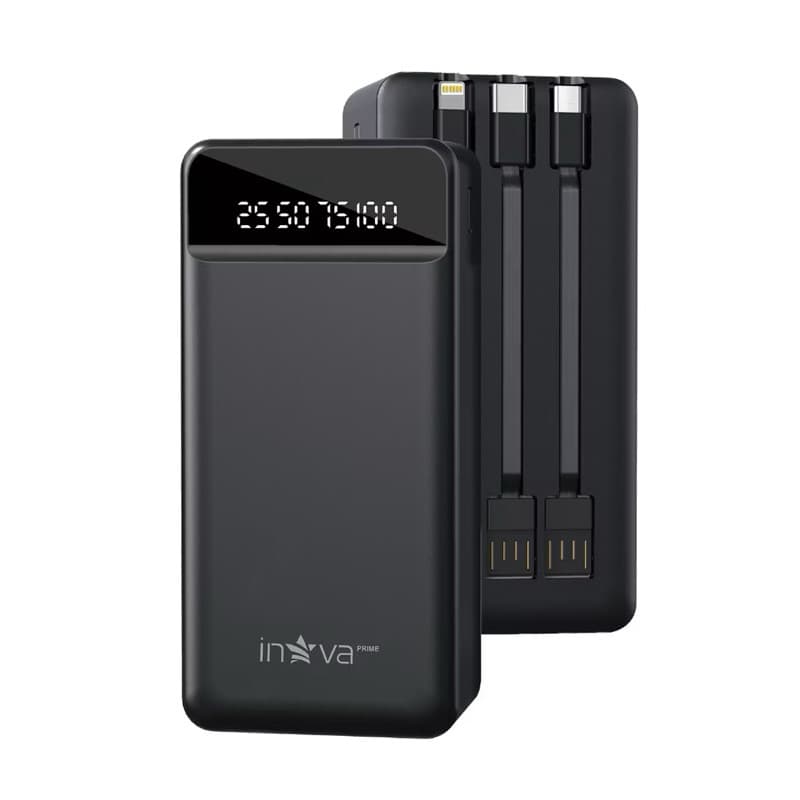 INOVA power bank 30000mah turbo viagem Carregador Portátil Universal Original 3 cabos dados