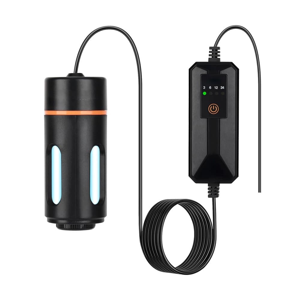 Luz UV para Aquário com Timer para Controle de Água Verde e Algas, Mini Lâmpada Antialgas para Aquário de Água