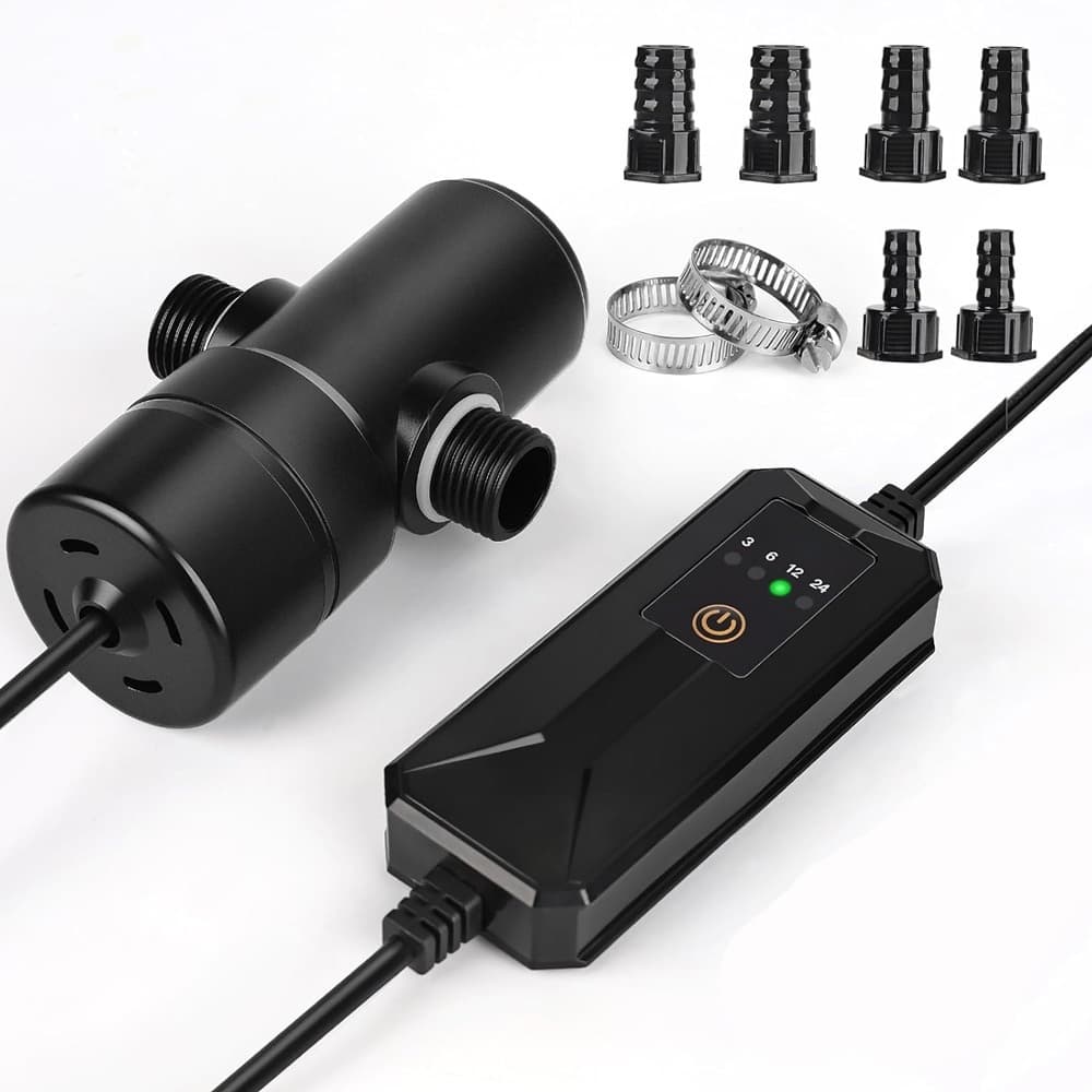 Newpet Luz UV para Aquário com Timer e Protetor 360°, Lâmpada Anfíbia para Aquário de Água Doce e Salgada 3W