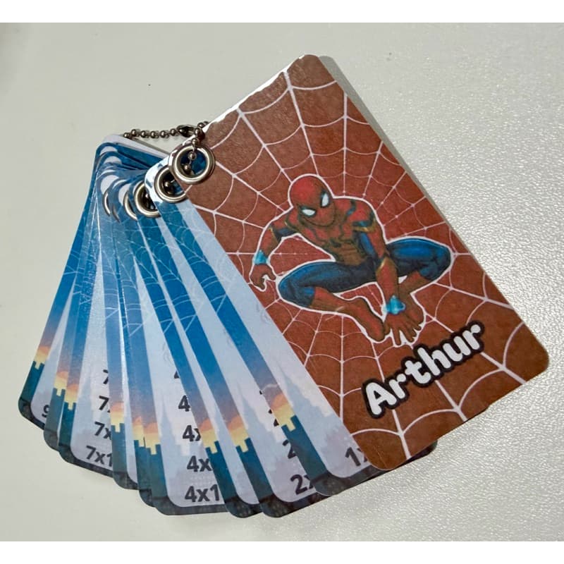 Tabuada personalizada homem aranha / plastificada / todos os temas