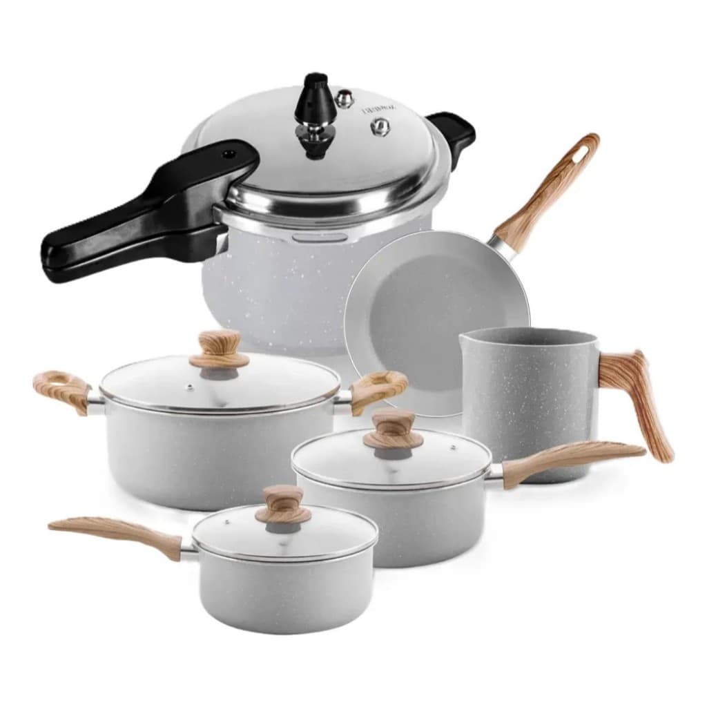 Jogo De Panelas de Cozinha Brinox Ceramic Life antiaderente 6 Peças