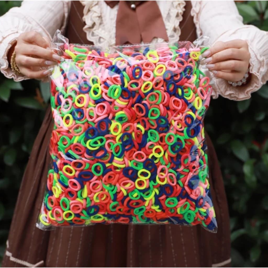 100/200 Pçs Feminino Meninas Colorido Náilon Elástico Faixas De Cabelo Rabo De Cavalo Segurar Pequeno Laço De Borracha