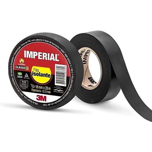 Fita Isolante Imperial Slim 5/10/20  18mm/ Preta 3m