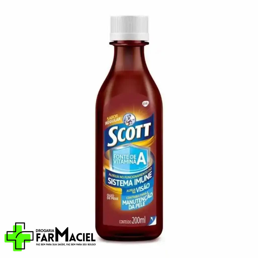 Emulsão Scott Regular 200ml Emulsao de Scott tradicional