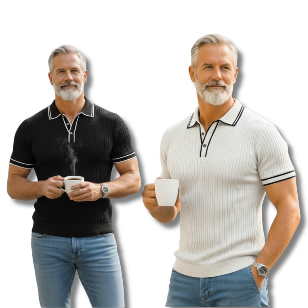Camisa Polo Elegante Kit 2 Blusa de Tricô Roupa Masculina Alta Qualidade