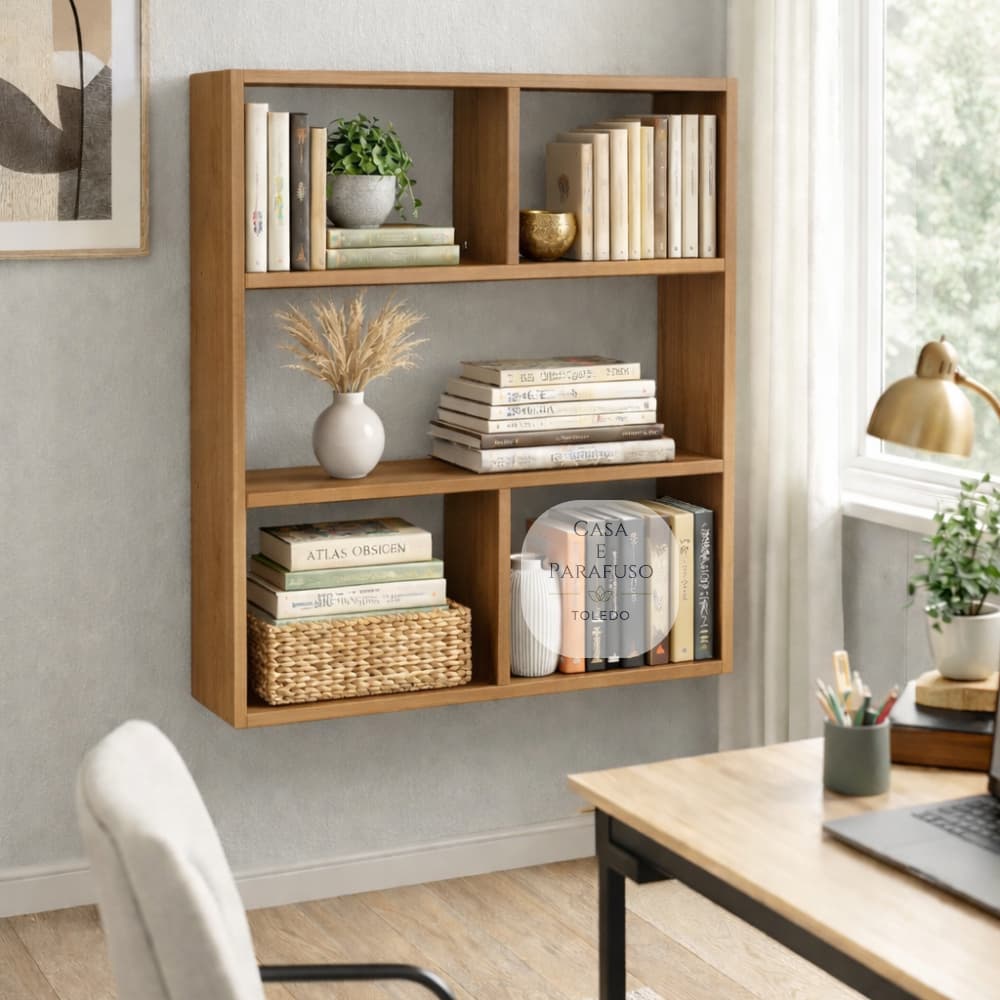 Estante Prateleira para Livros de Parede – Moderna, Compacta e Decorativa 34