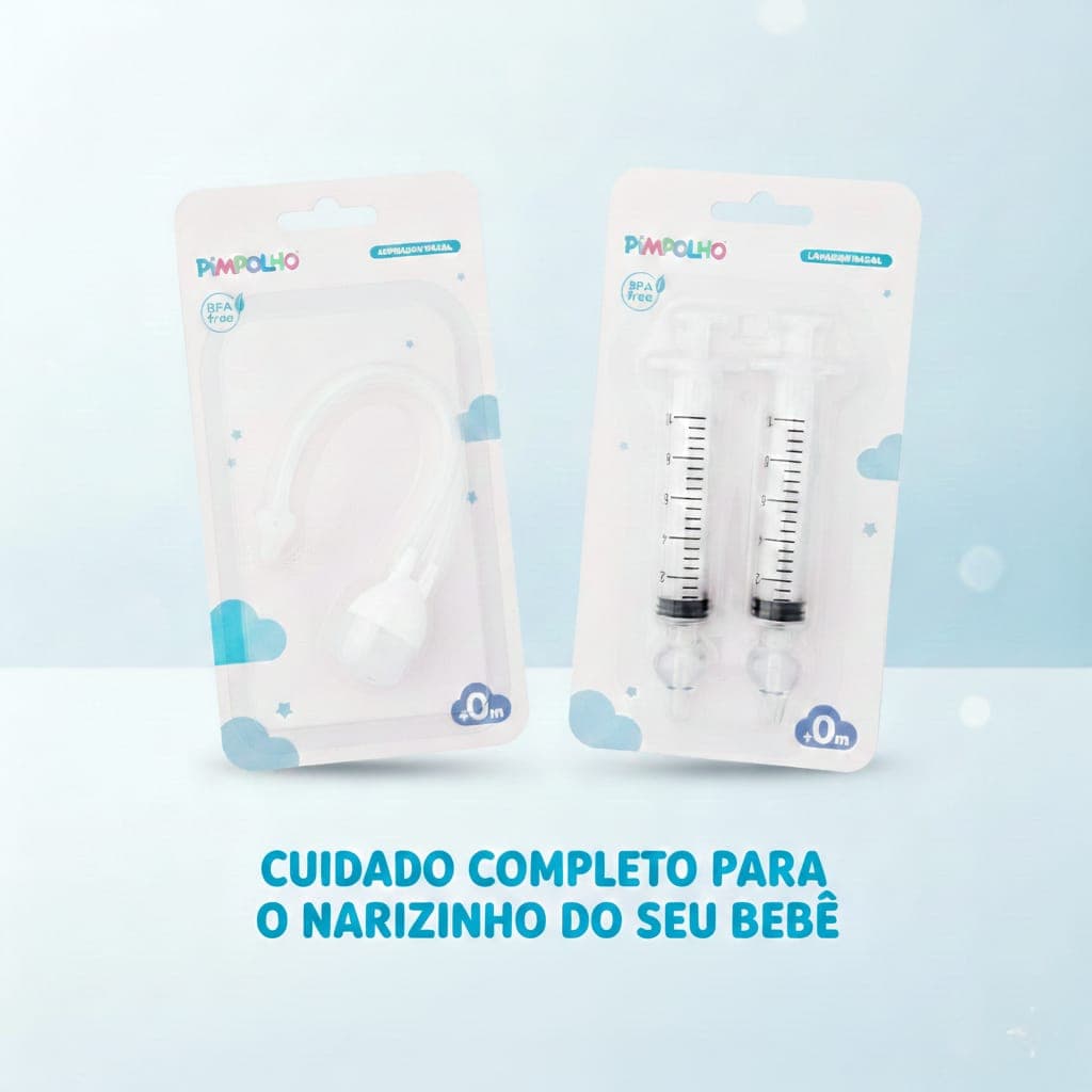 Kit Conforto Respiratório Pimpolho – Aspirador Nasal + Lavador Nasal