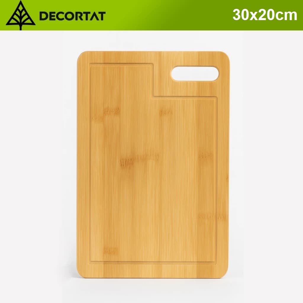 Tábua de Corte Bambu 30x20cm Antibacteriana: Ideal para Churrasco, Legumes e Frios