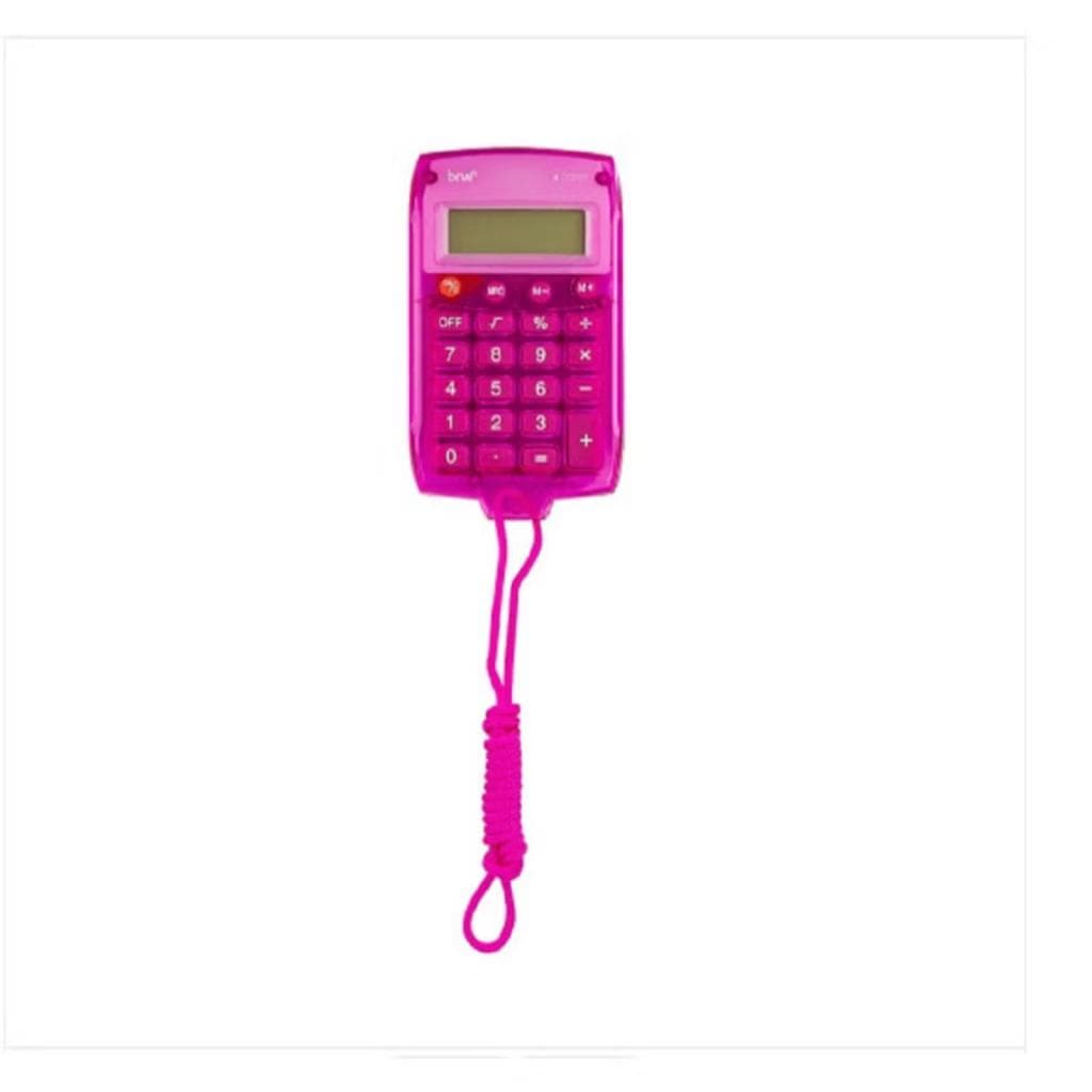 Calculadora Com Cordão 8 Digitos Rosa CC0011 - BRW