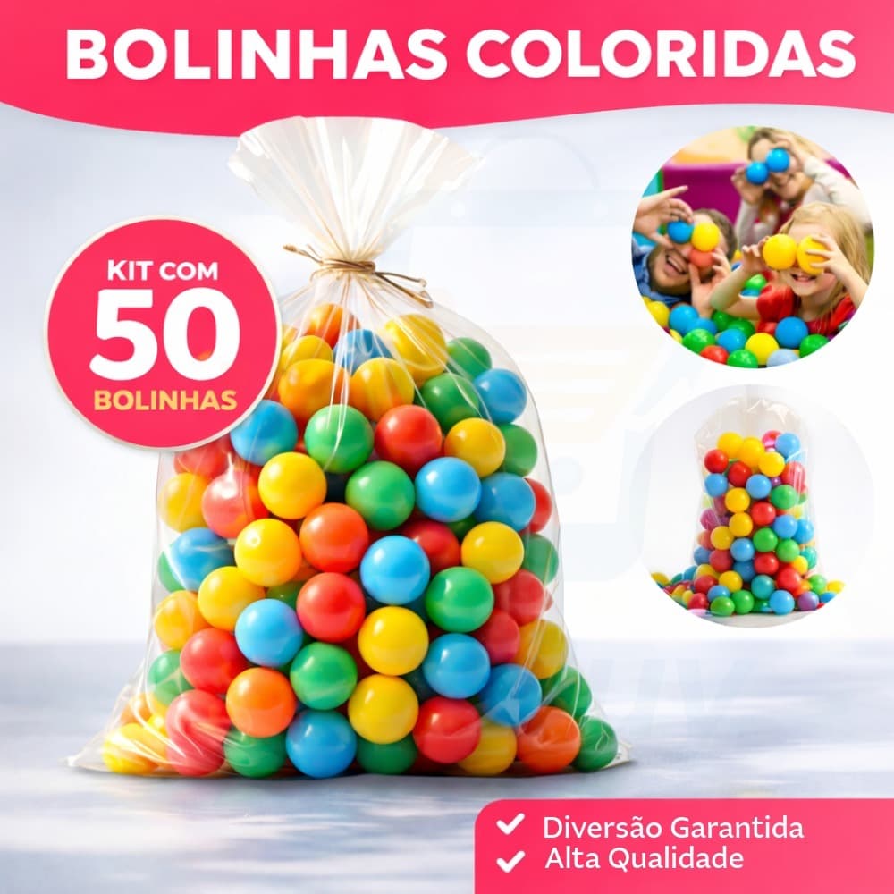 Bolinhas Plásticas Coloridas Kit Unidades Bolinhas Piscina Sortidas Material Resistente