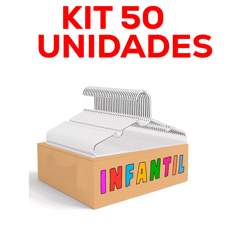 50 Cabides Acrílico Transparente Infantil Envio Imediato!