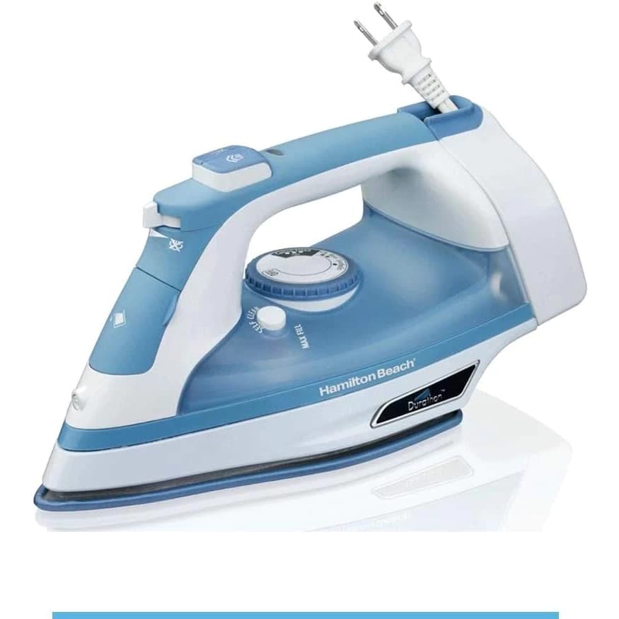 Ferro de Passar a Vapor Hamilton Beach Durathon Branco e Azul 110V