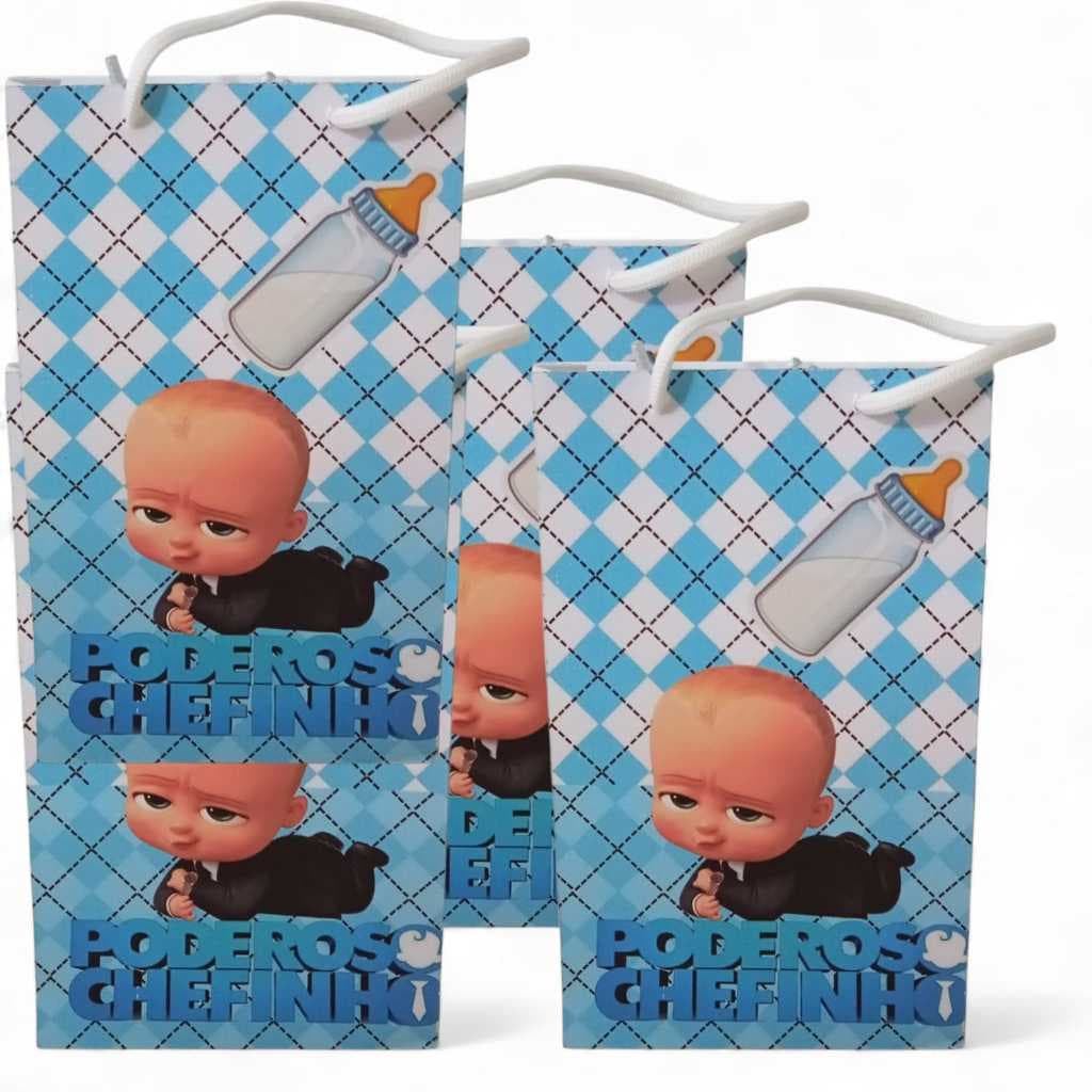 Sacolinha Surpresa Personalizada PODEROSO CHEFINHO Lembrancinha Festa PEGUE E MONTE - Tamanho P -Envio Rápido