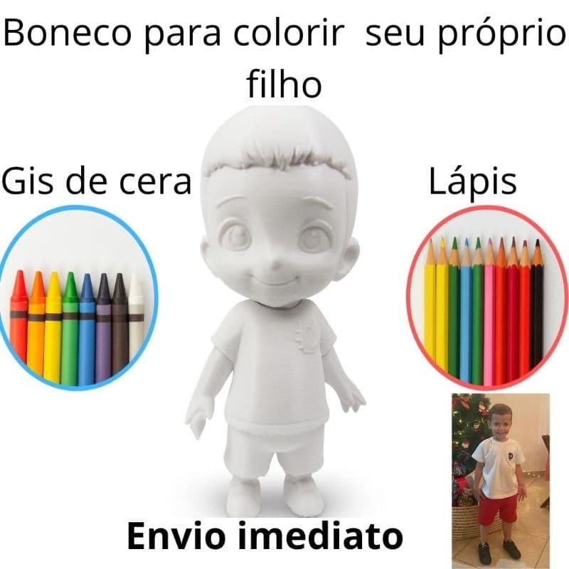 Boneco Para Pintar-Boneco Infantil Para Pintura-Boneco Para Crianças Pintar-Boneco Educativo Para Pintar
