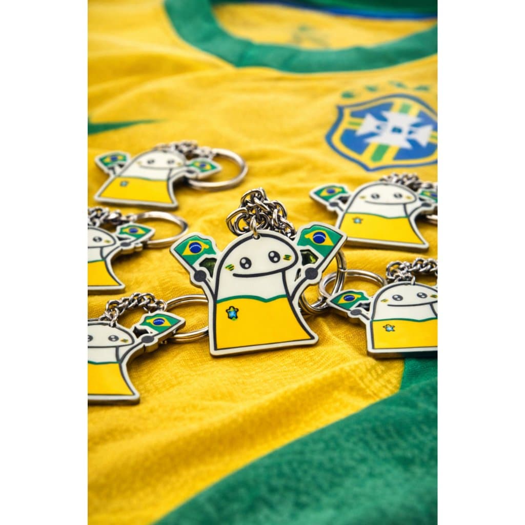 Chaveiro Personagem Animado Brasil Decorativo Impresso em 3D – Torcedor