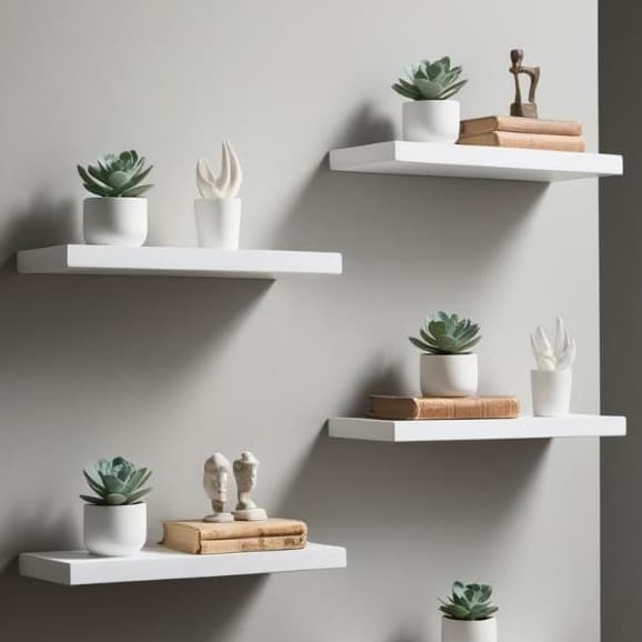 Prateleiras Reta Nicho De Parede 30x10 MDF  Decoração Quarto Sala Cozinha Escritorio Banheiro