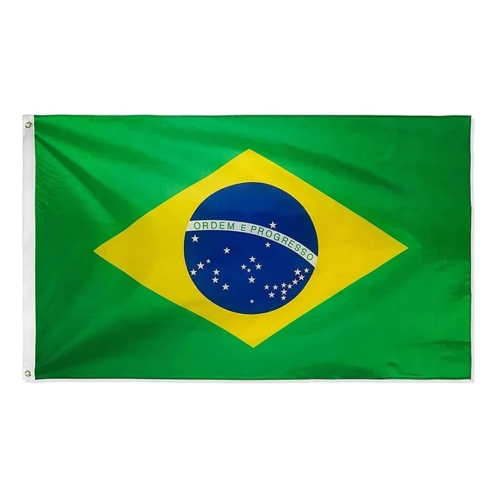 Bandeira Brasil Dupla Face Costura Duas Medidas Grande Poliéster Patria Nacional Torcida Copa Mundo