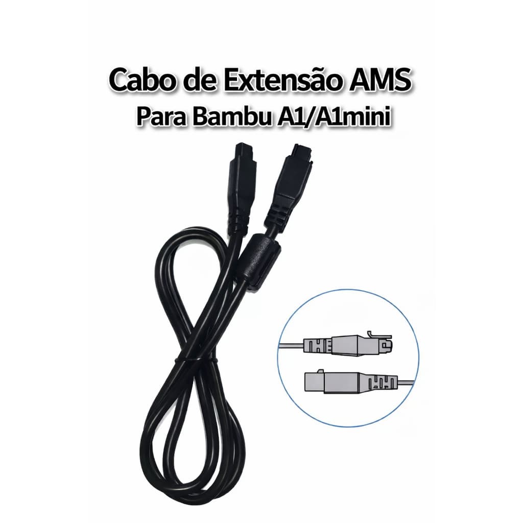 Cabo Extensor AMS Lite para Impressoras 3D Bambu Lab A1 e A1 Mini