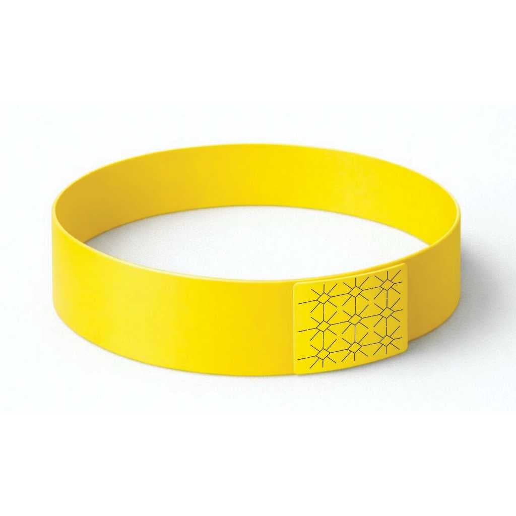 1000 Pulseiras Amarela Lisas Identificação para Festas Eventos Baladas Niver Casamento sem Impressão