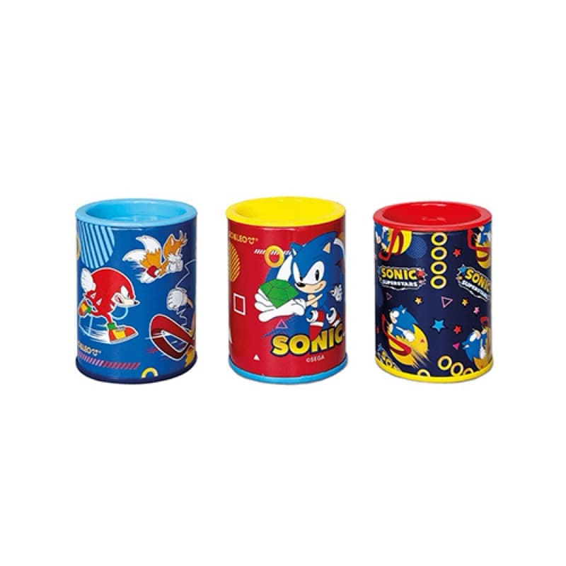 Apontador Metálico Sonic Leo & Leo Material Escolar Papelaria - 3 cores disponíveis