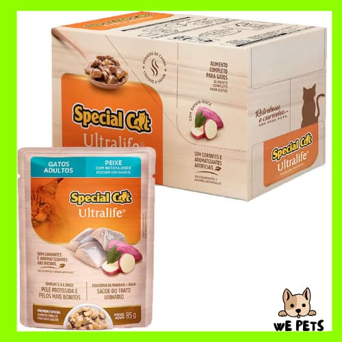 Kit 12 x Sachê 85g Special Cat Gatos Adultos Sabor Peixe