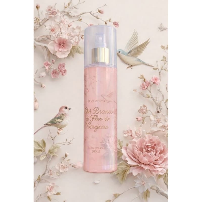 🌸 Body Splash Chá Branco & Flor de Cerejeira 200ml | Frescor e Delicadeza