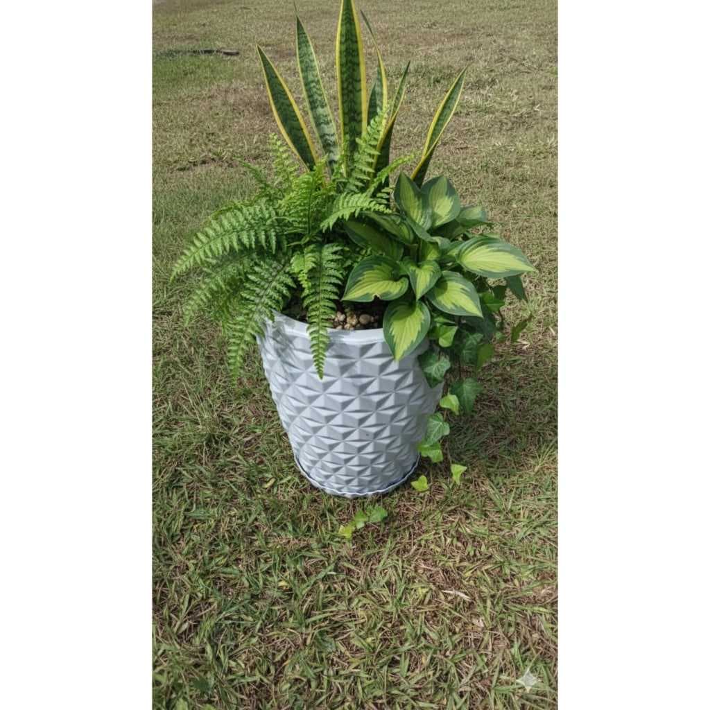 vaso polietileno coluna Redonda diamante cimento para plantas e decorações..