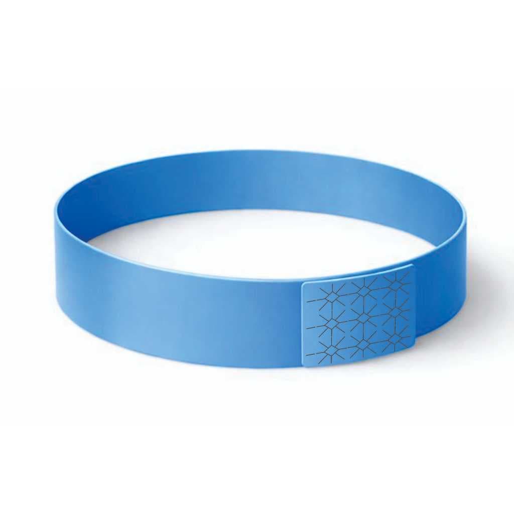 1000 Pulseiras Azul Lisas Identificação para Festas Eventos Baladas Niver Casamento sem Impressão