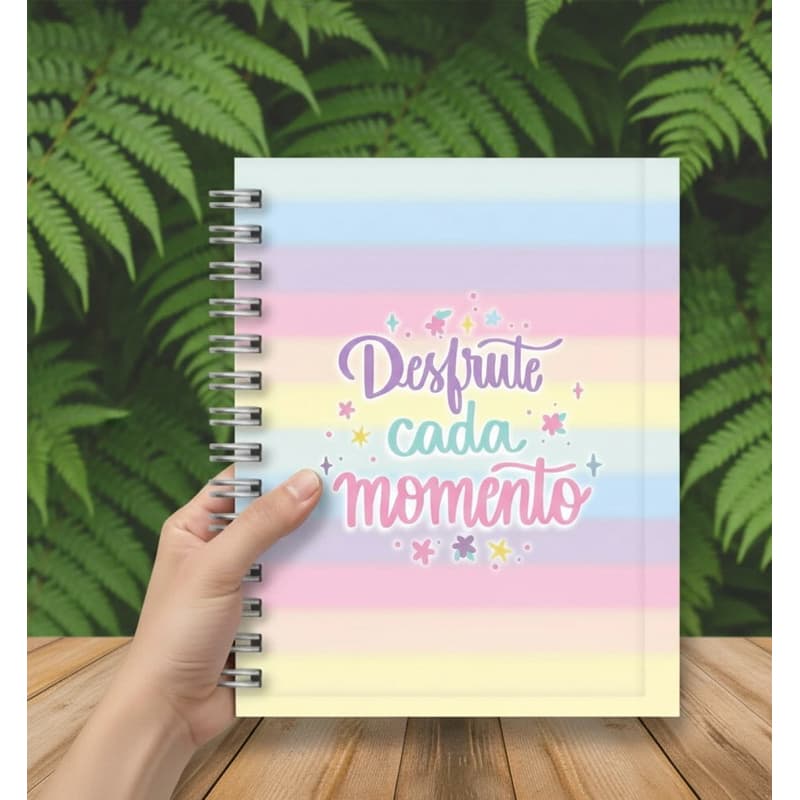 Caderno Personalizado A5 Pautado Anotações Diária floral candy