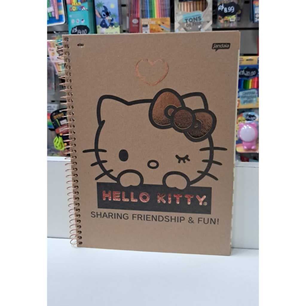 Caderno 1 matéria- Hello Kitty
