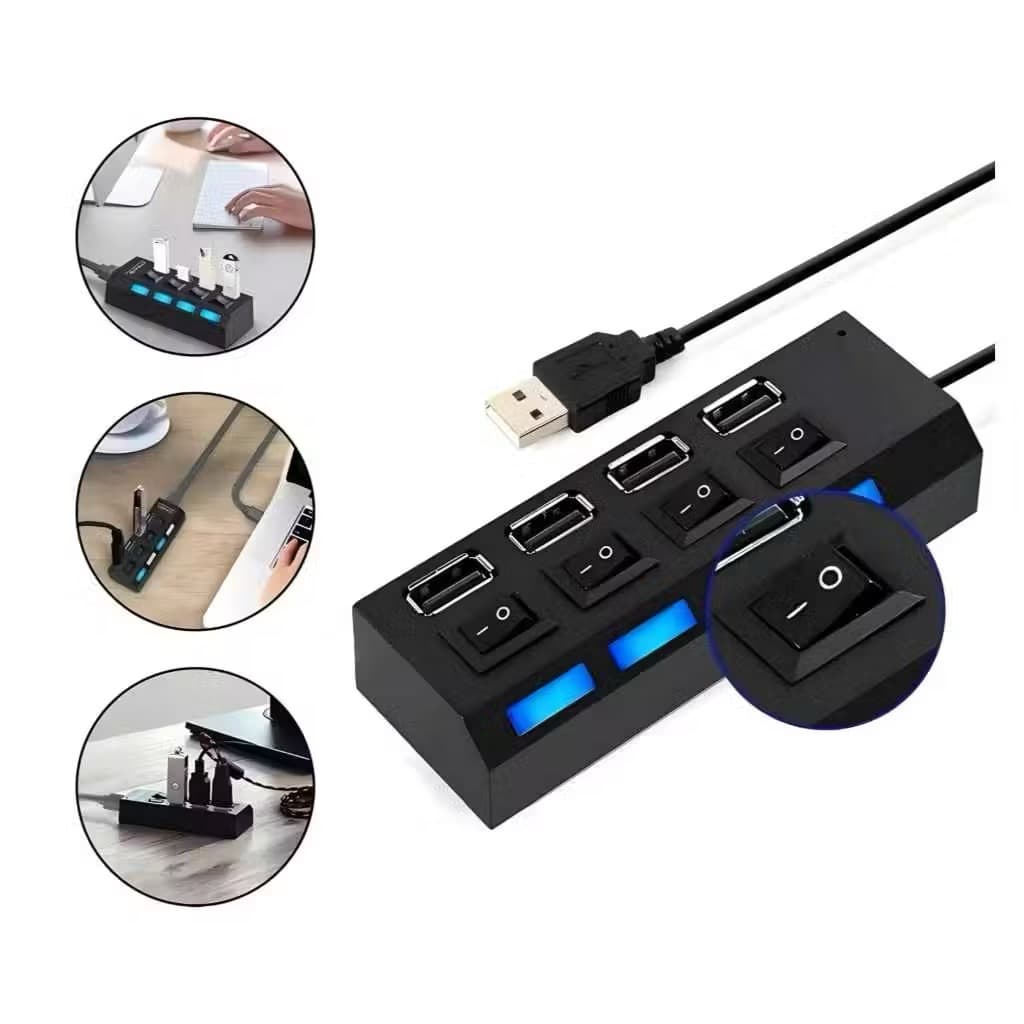 Super Hub 2.0 4 Portas - Alta Velocidade e Plug & Play
