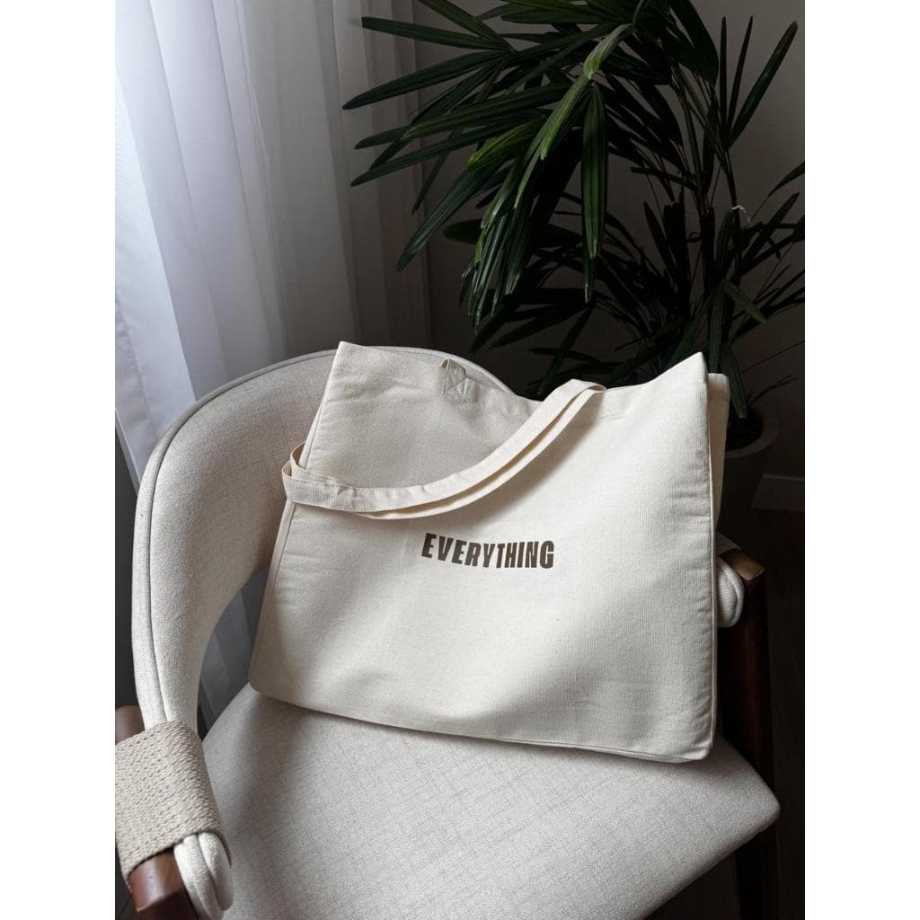 Bolsa Ecobag Sacola Grande em Sarja Algodão Cru - Everything