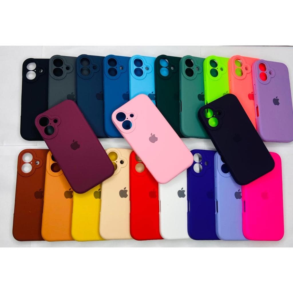 CAPA CAPINHA CASE PARA IPHONE 16 NORMAL  A SILICONE INTERIOR AVELUDADA COM CÂMERA FECHADA......