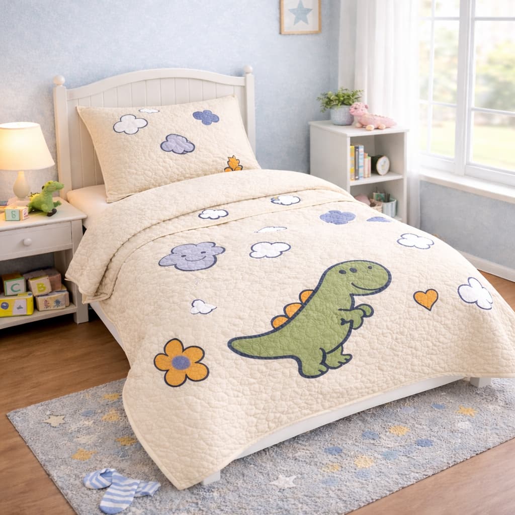 kit Colcha Infantil 2 Peças Menina Menino Cobre Leito Solteiro Dupla Face Quente Macio