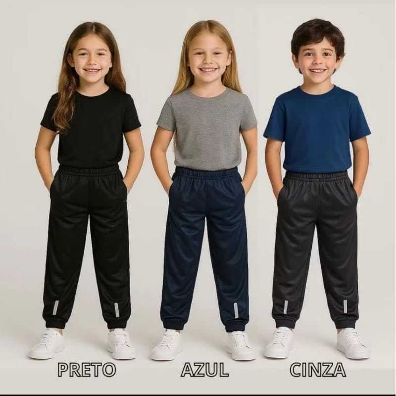 Kit Escolar 4 Calças Chimpa Infantil e Juvenil – Conforto e Durabilidade Garantidos