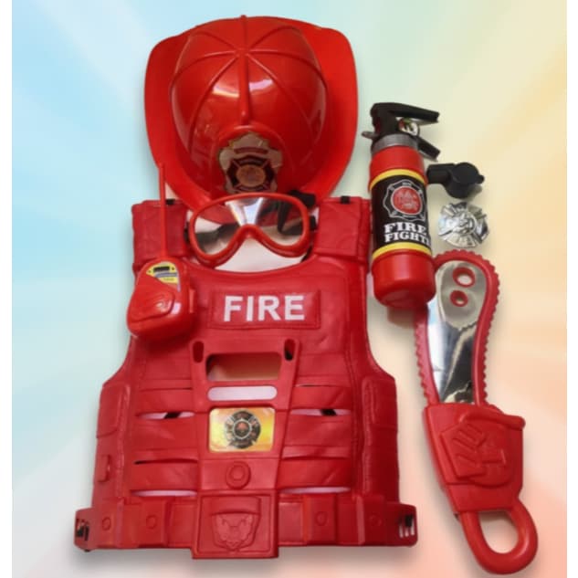 Brinquedo Kit Bombeiro com Colete e Acessórios