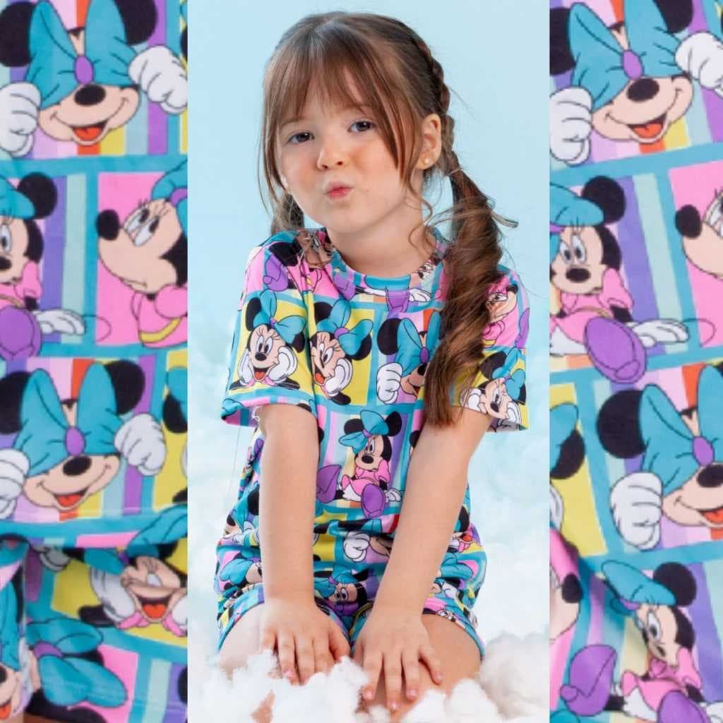Pijama  Minnie Margarida Infantil Juvenil Menina Estampa Exclusiva