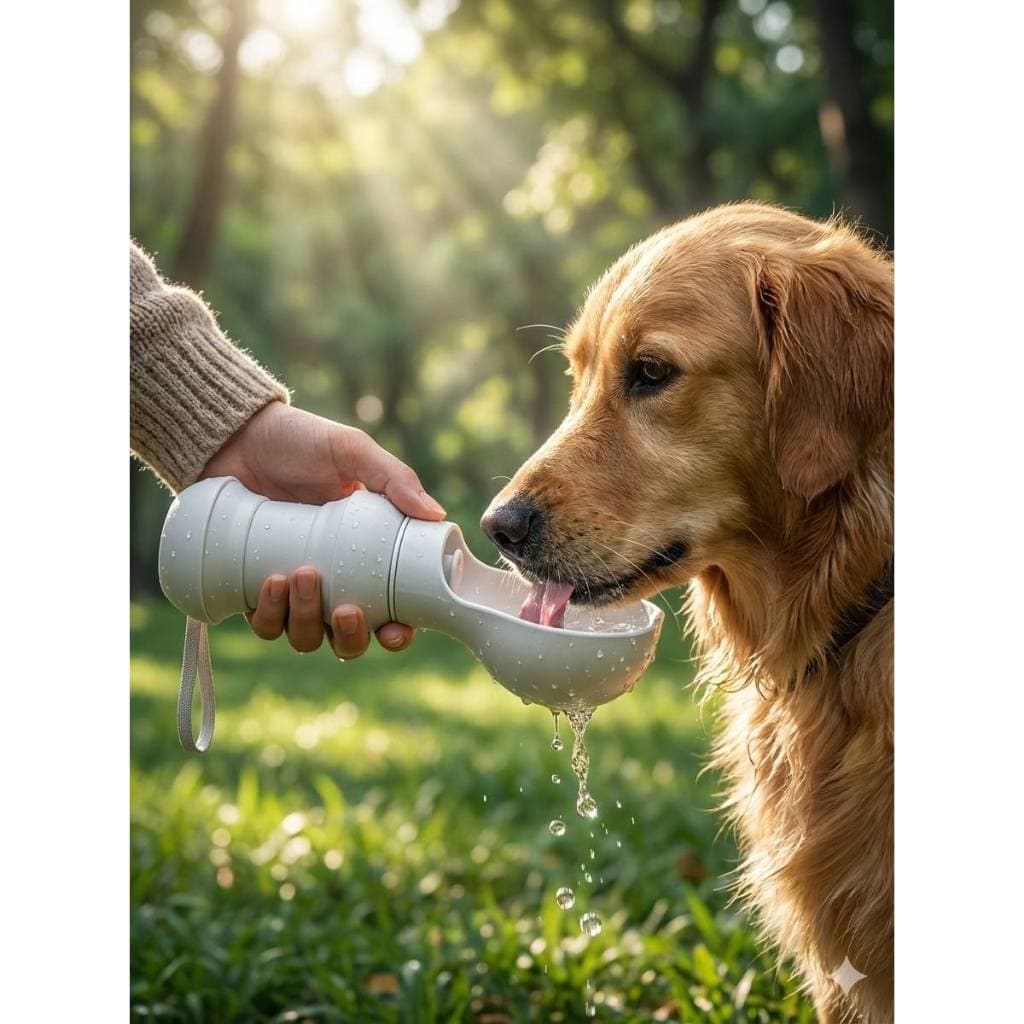 Garrafa Dobrável Pet Cachorro Cães 300ml Gato Passeio Viagem/Cuidados Água Silicone Bebedouro