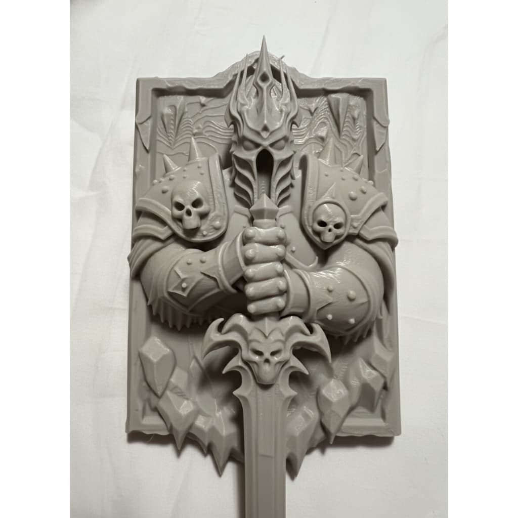 Busto Lich King Arthas World of Warcraft Placa Decorativa 19cm Wow