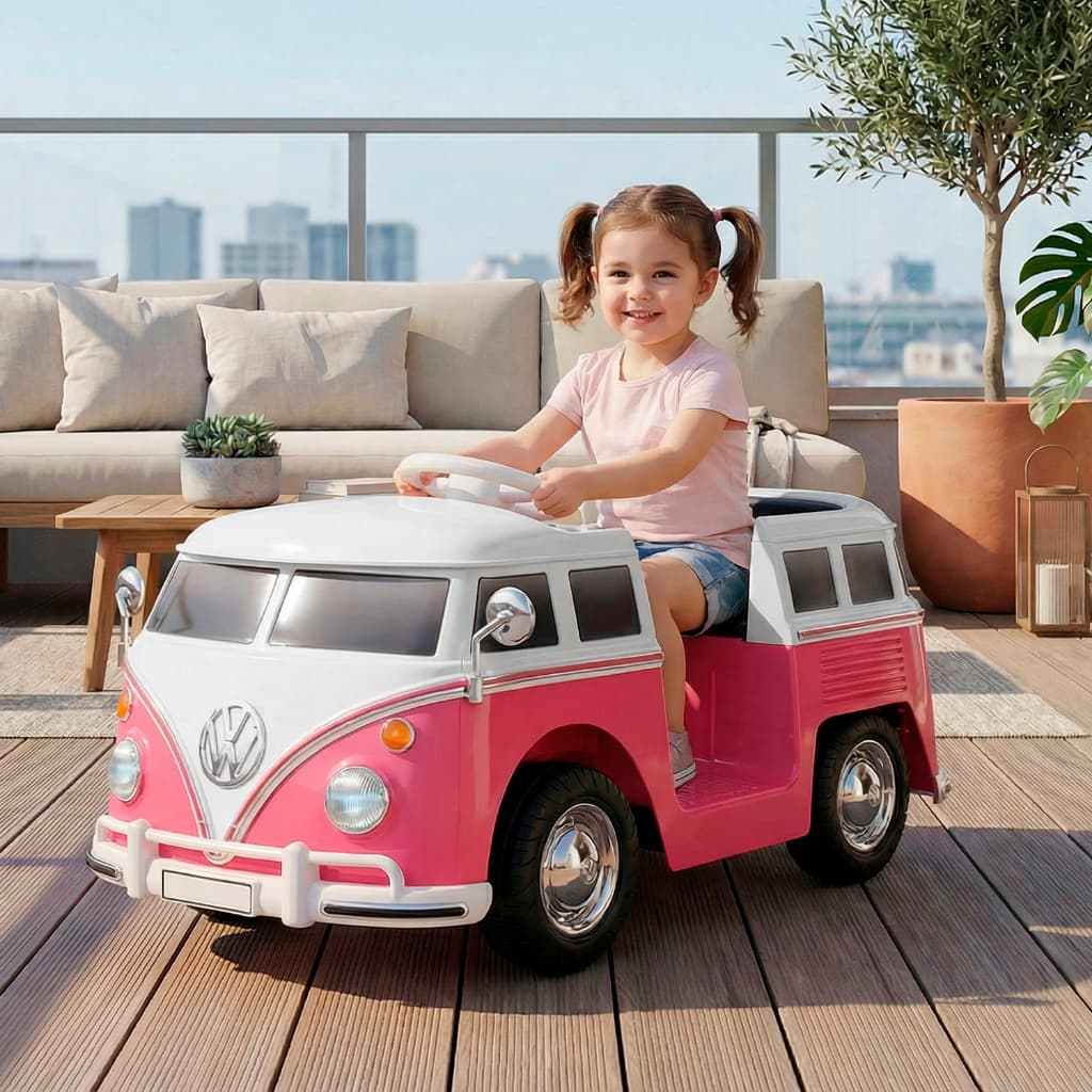 Mini Carro Eletrico Infantil Carrinho 6v VOLKSWAGEN Kombi  para Crianças 3 anos com Controle Remoto